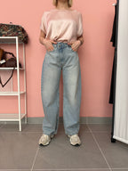Jeans donna chiaro con chiusura diagonale Lokita