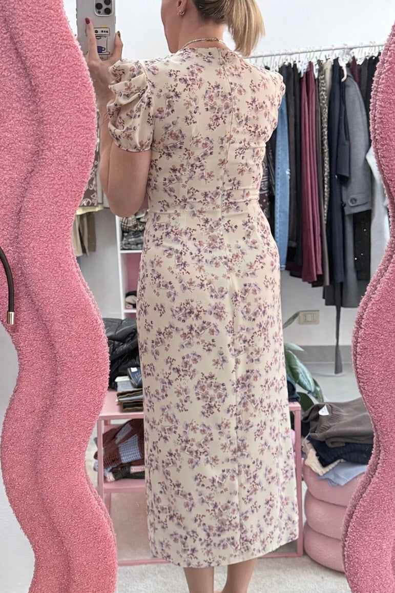 Abito midi fluido fantasia