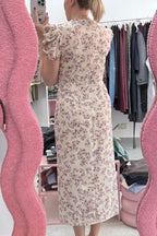 Abito midi fluido fantasia