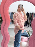 Camicia HAVEONE – Rosa con Pois Bordeaux