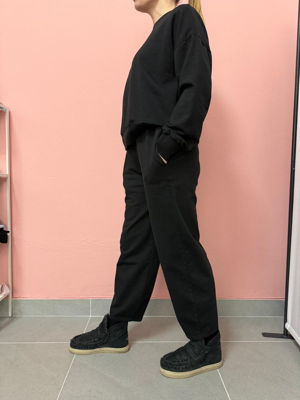 Completo Felpa e Pantalone Nero Susy Mix