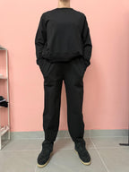 Completo Felpa e Pantalone Nero Susy Mix