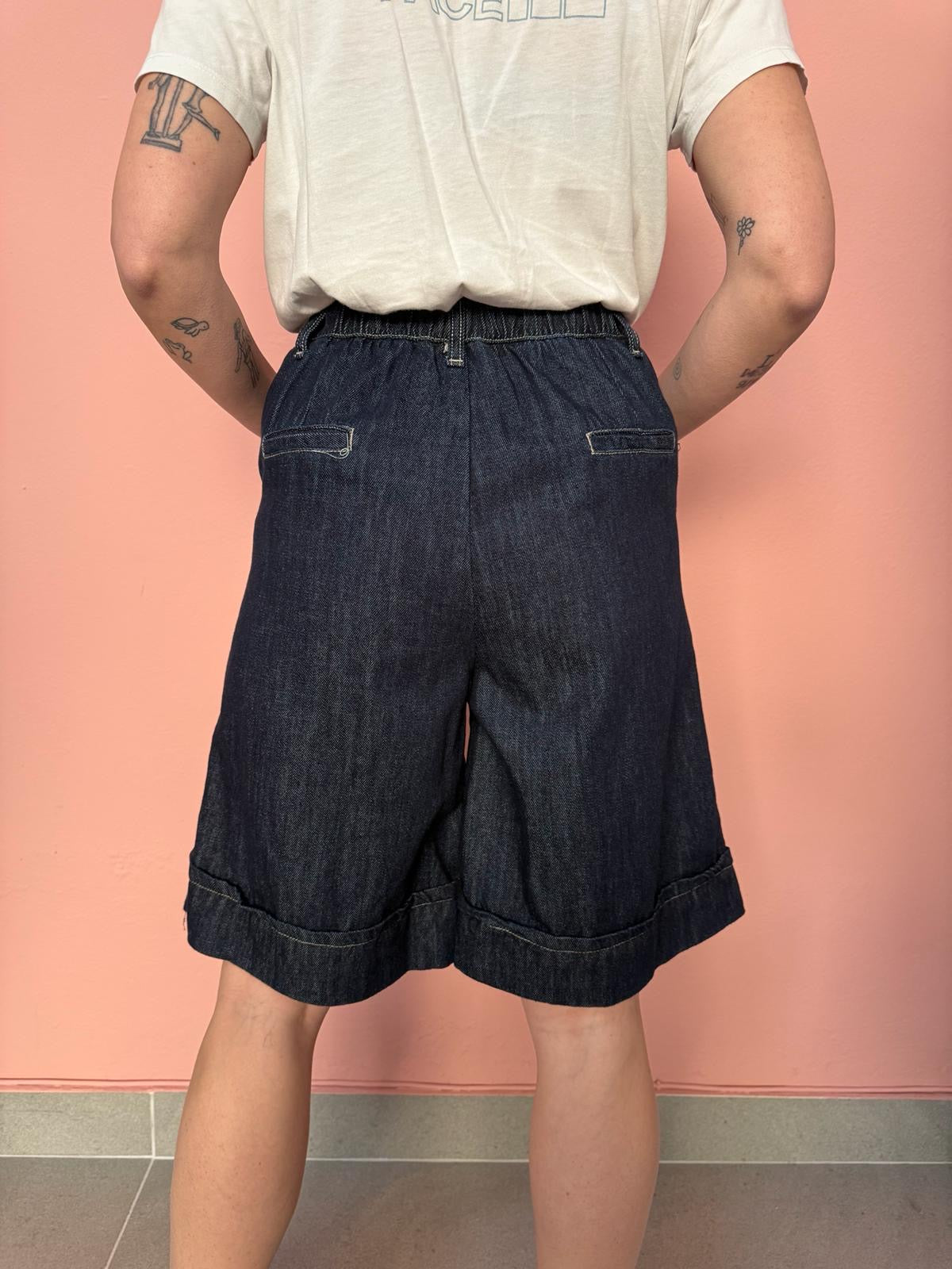 Bermuda jeans risvolto Lokita