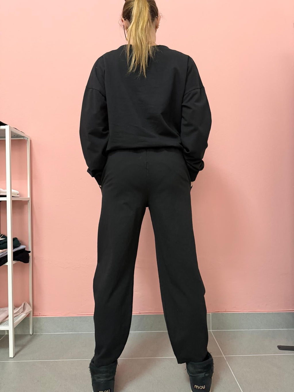 Completo Felpa e Pantalone Nero Susy Mix