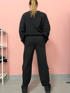 Completo Felpa e Pantalone Nero Susy Mix