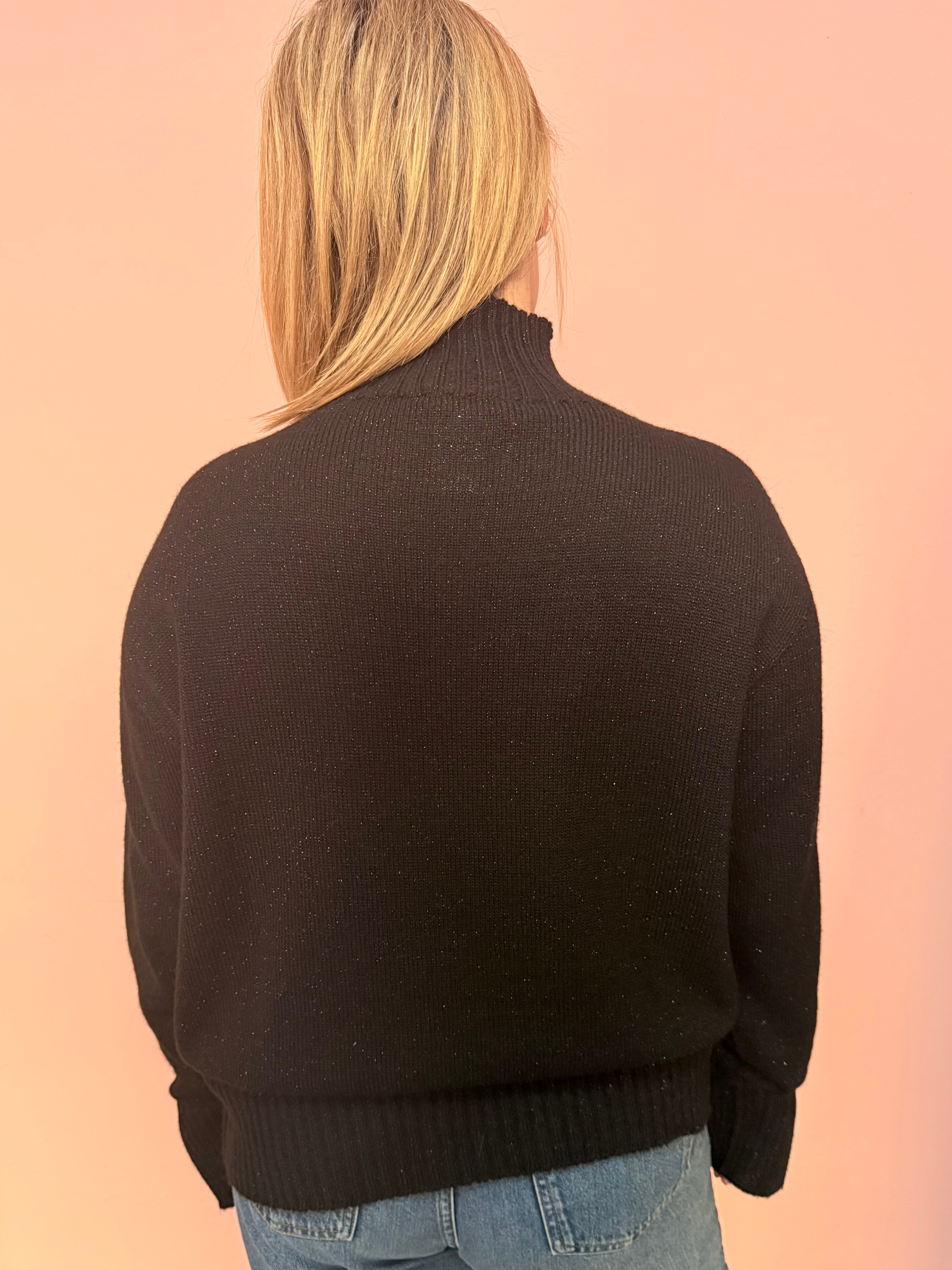 Maglia Lupetto Lurex Nero