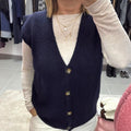 Gilet in maglia Lokita Blu Navy