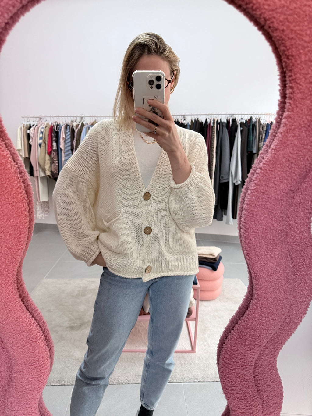 Cardigan con Bottoni e Tasche HAVEONE