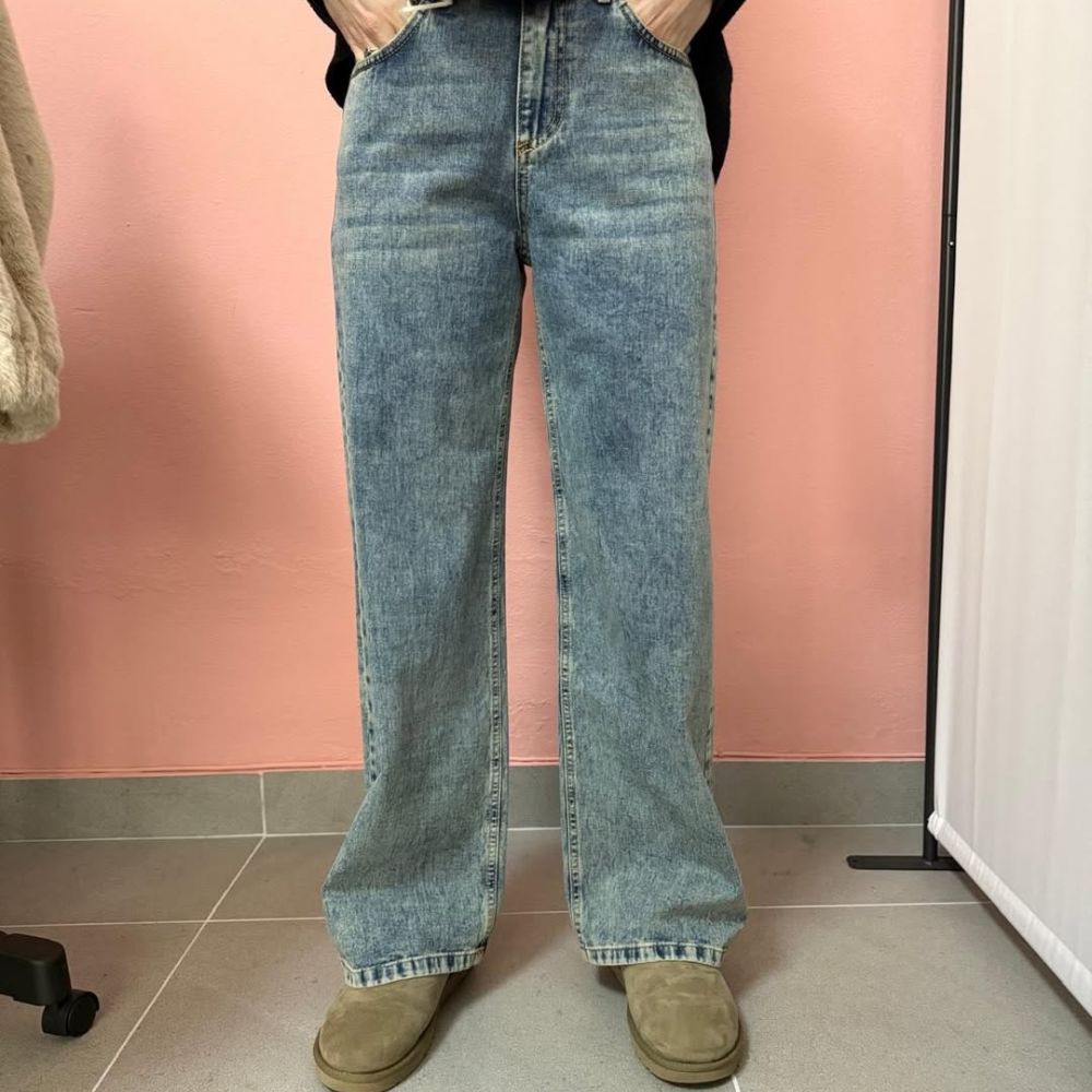 Jeans Straight Donna Kontatto Rubino in Denim 100% Cotone