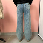 Jeans Straight Donna Kontatto Rubino in Denim 100% Cotone